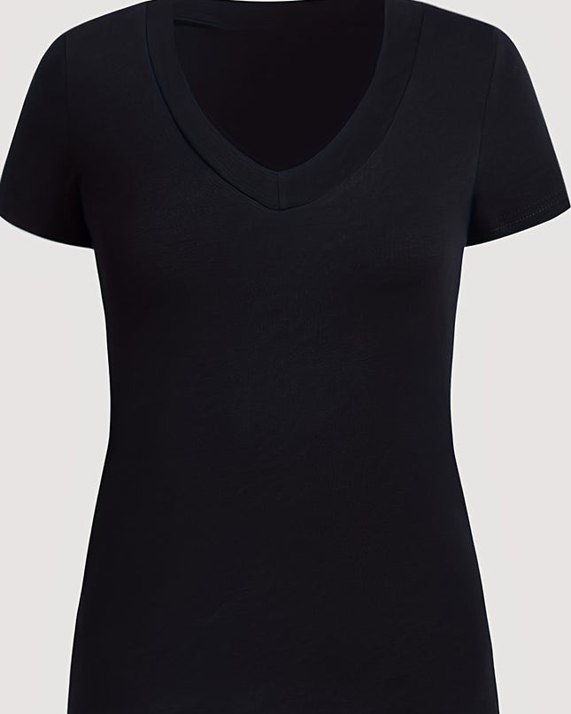 Women's V-neck Slim-fit Top