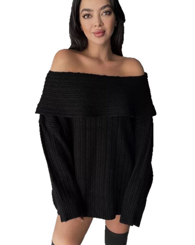 New Sexy Hot Girl Long Sleeve Loose Sweater For Women