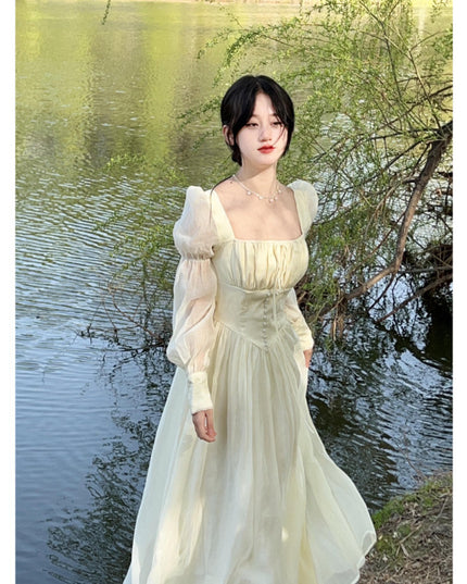 Seaside Beach Vacation Style Adult Lady Like Woman Temperament Dress