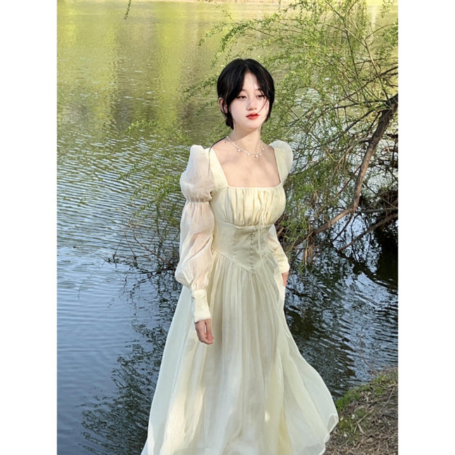 Seaside Beach Vacation Style Adult Lady Like Woman Temperament Dress