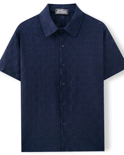 Hollow Jacquard Summer Casual Short Sleeve