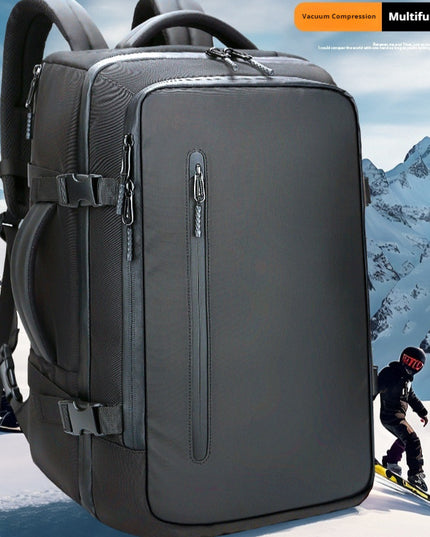 Vacuum Compressible Backpack With Simple Design