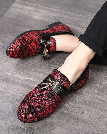 Fringed Men's Peas Shoes Leather Shoes