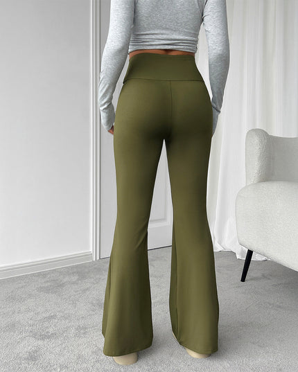 Casual Slim-fitting Belly Contracting Peach Hip Micro-pull Yoga Trousers Women's Clothing