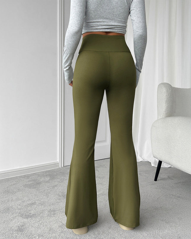 Casual Slim-fitting Belly Contracting Peach Hip Micro-pull Yoga Trousers Women's Clothing