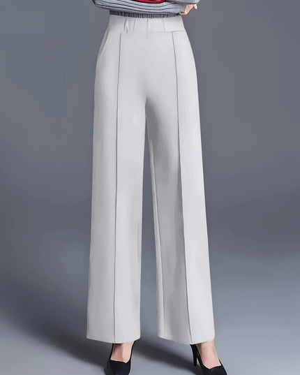 Women's Autumn And Winter Solid Color Wide Leg High Waist Loose And Slimming Casual Pants