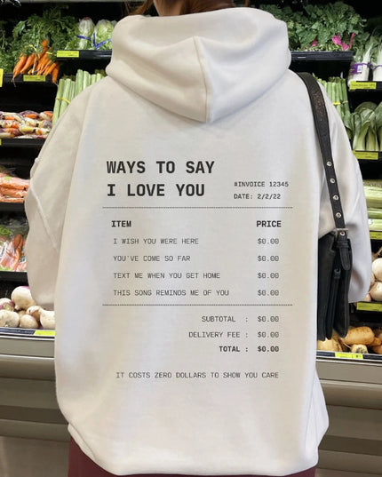 Letter Print Drop-shoulder Sleeve Hoodie Sweater