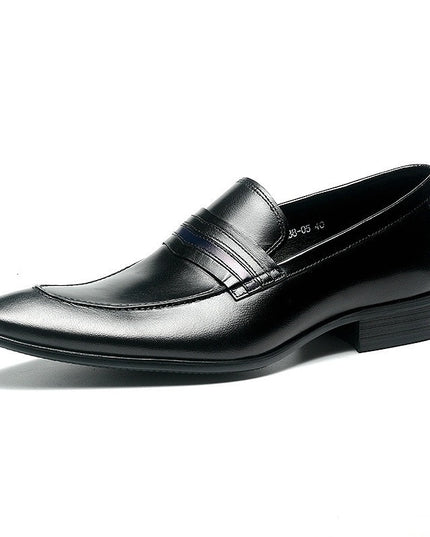 Shallow mouth men's shoes leather shoes