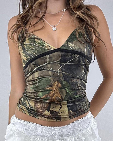Printed Strap Hot Girl Top Women