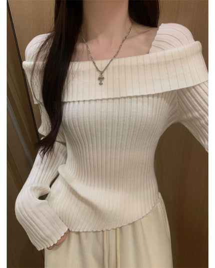 Irregular Off-shoulder Sweater For Women Autumn And Winter