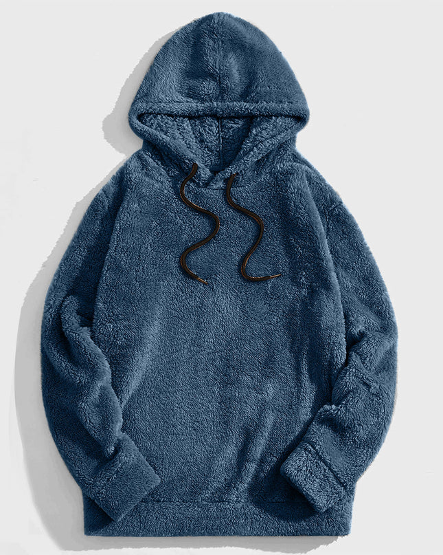 Autumn And Winter Thickening Double-sided Velvet Casual Loose Long-sleeved Hooded Sweater