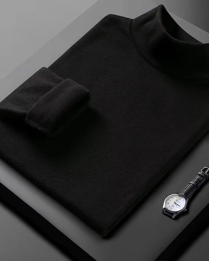 Double-sided Dralon Semi-high Collar Warm Men's Undershirt