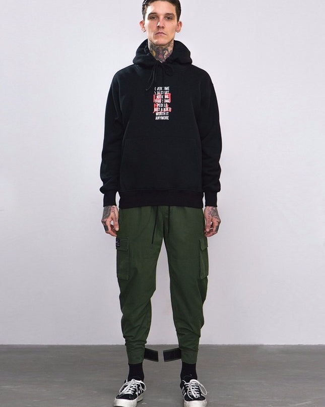 High Street Tide brand multi-pocket function overalls men's beam pants Harlan feet casual pants hiphop lantern pants tide