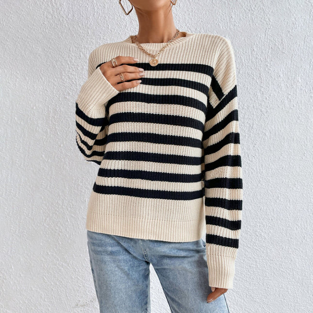 Women's Classic Striped Inner Knitted Top