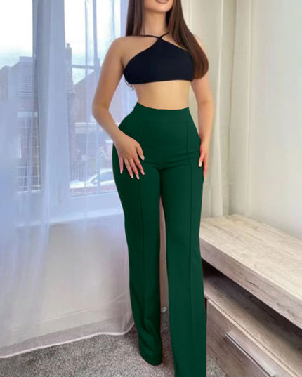 Hot Selling Casual Pants New Fashionable Slim Fit High Waist Wide Leg Women's Pants