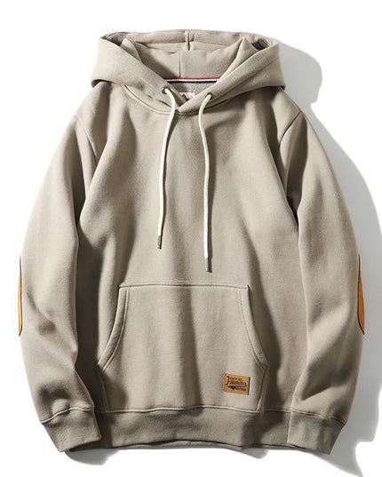 Thick Warm Affixed Cloth Embroidered Hoodie Coat