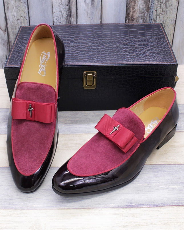 Matte Leather Patent Leather Men's Shoes