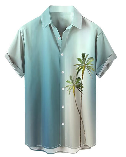 Hawaiian Men's Summer 3D Printed Short-sleeved Shirt