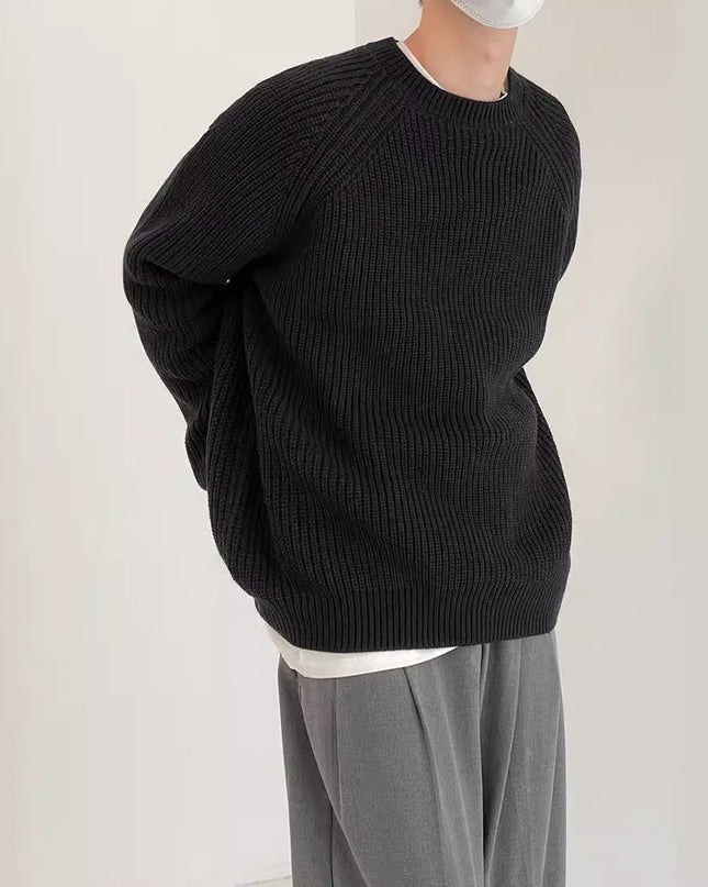 Sweater Men's Loose And Lazy Style All-matching Pullover Thickened Sweater