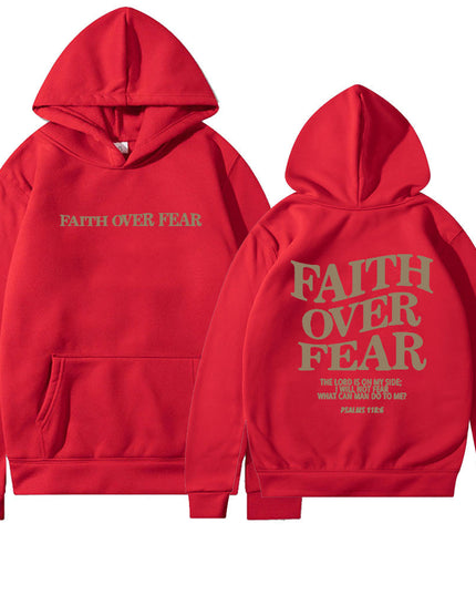 New Hoodie Faith Fear Men's And Women's Printed Sweatshirt