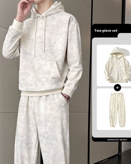 Men's Hooded Sweater Set Casual All-matching