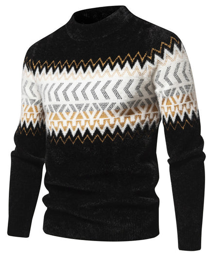 Printed Round Neck Sweater For Men