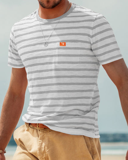 Striped Men's Short Sleeved T-shirt For Summer Casual Wear