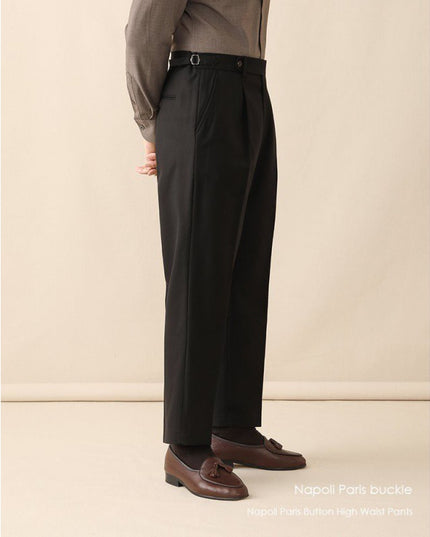 High Waist Suit Pants Men's Spring And Summer Straight