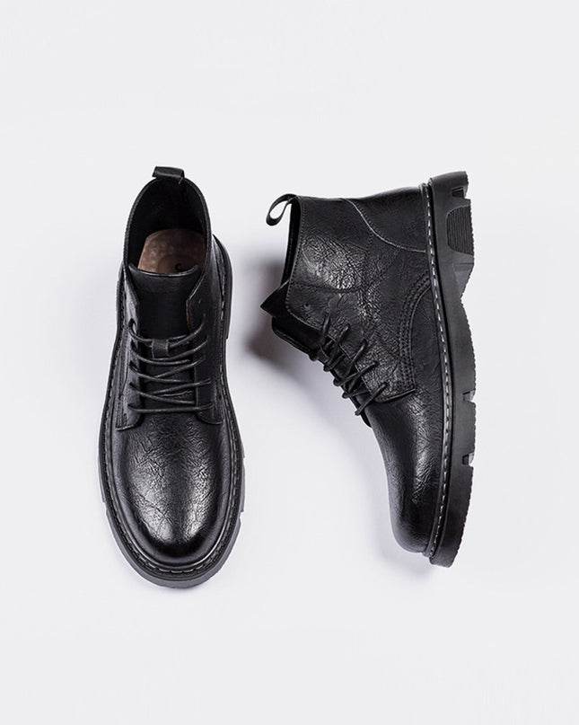 High-top Boots Black Overalls Boots Boys