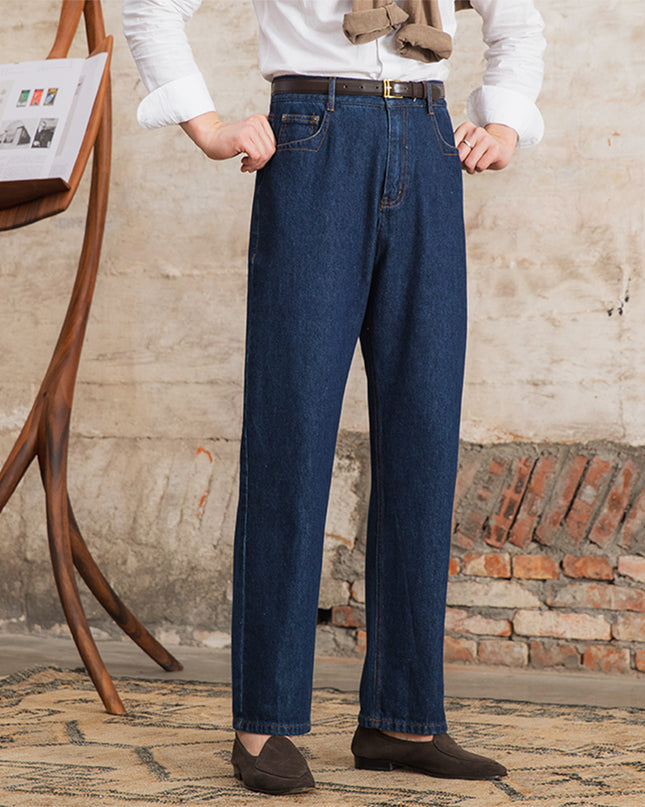 Retro Washed Jeans Fashion Casual High Waist Straight Pants