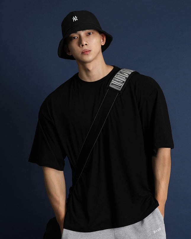 Men's Loose White Half Sleeve Short Sleeve Top