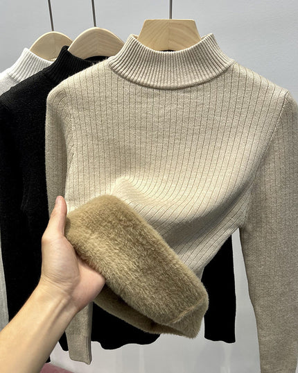 Single-layer Fleece-lined Inner Wear Thermal Base Knitwear