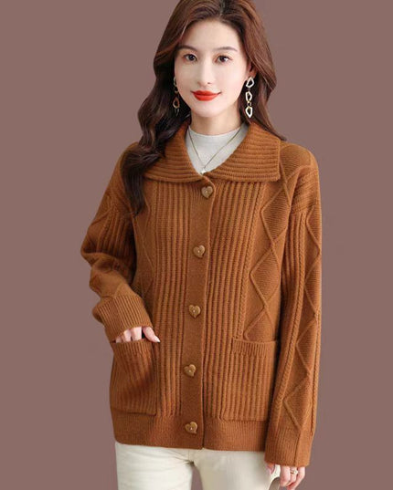 Outerwear Loose Casual Stretch Long Sleeve Sweater