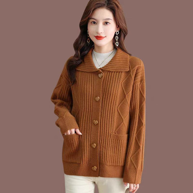 Outerwear Loose Casual Stretch Long Sleeve Sweater