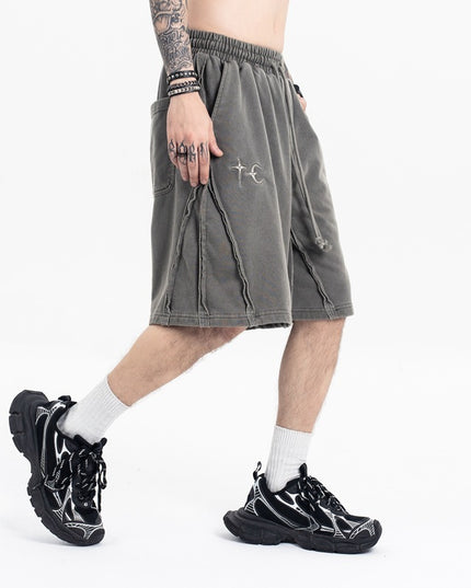 Retro Wash Sports Knee Length Shorts All-matching Loose