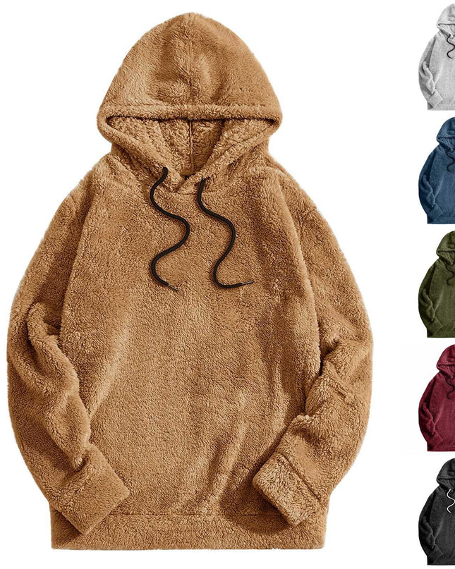 Autumn And Winter Thickening Double-sided Velvet Casual Loose Long-sleeved Hooded Sweater