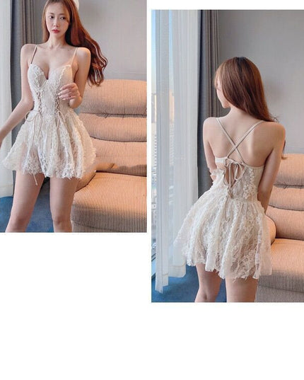 Women's Sling One-piece Skirt Swimsuit