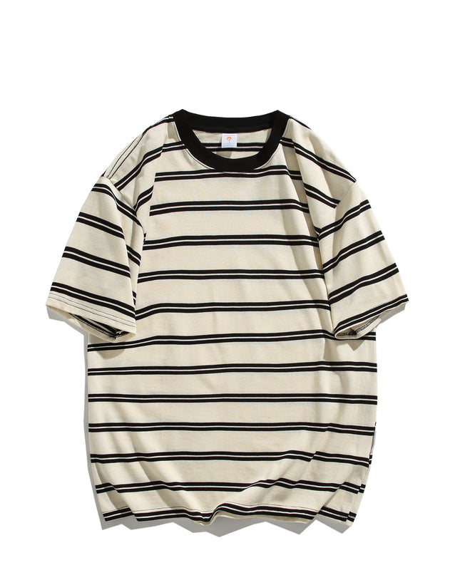 Summer New Cotton Round Neck Short Sleeve Men's Casual