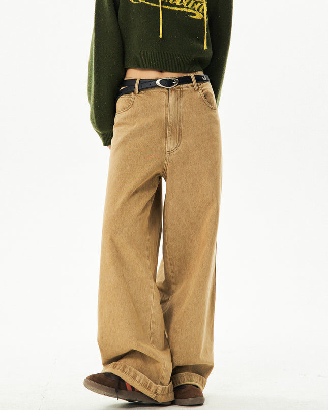 Retro Drooping Slimming Straight-leg Pants