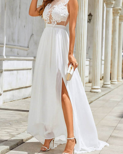 Chiffon Lace Trailing Wedding Large Swing Dress