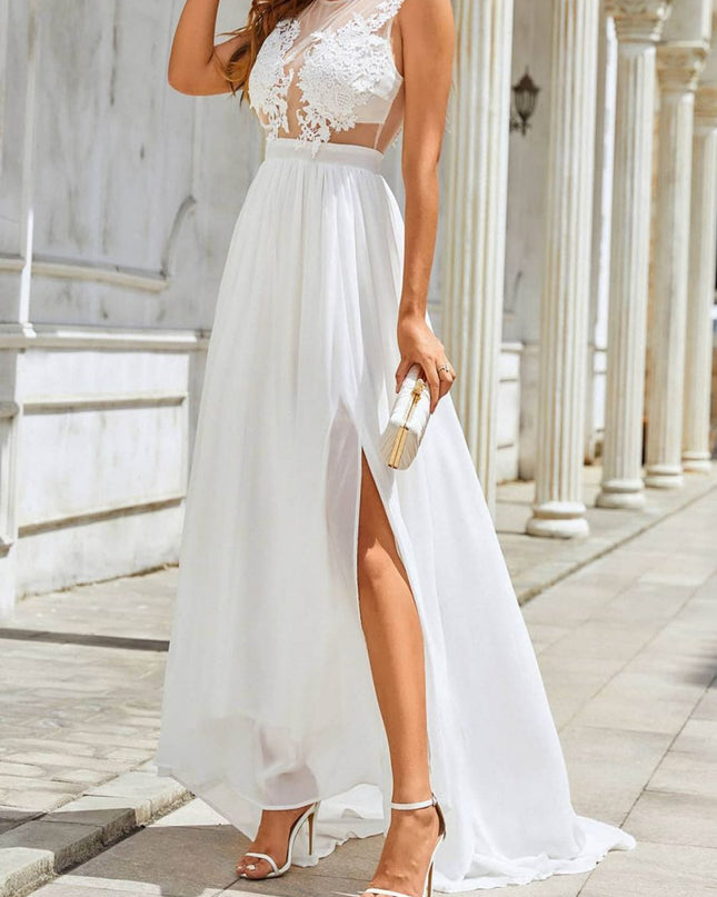 Chiffon Lace Trailing Wedding Large Swing Dress