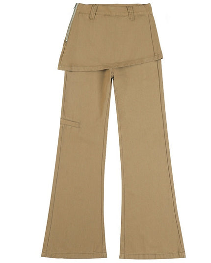 American Retro Fake Two-piece Design Slightly Spicy Casual Pants