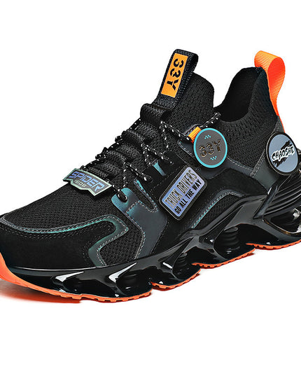Hollow Blade Shock Absorption Sports Shoes Summer Breathable Flying Woven Casual Shoes