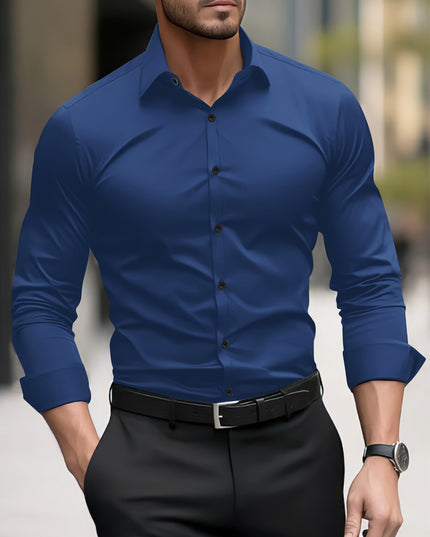 Men's Pigment Business Casual Long Sleeve Shirt