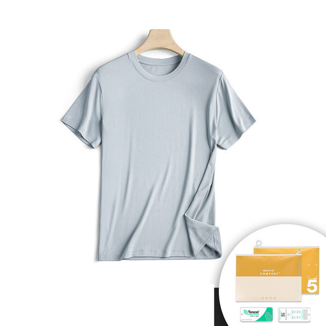 Modal Short Sleeved T-shirt Men's Round Neck Housewear