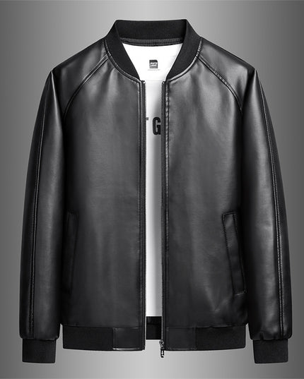 Men's Slim Fit Trendy Handsome Washed Leather Jacket