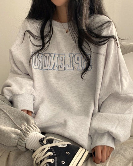 Fleece-lined Thickened High-end Sweater Female Student All-matching Long