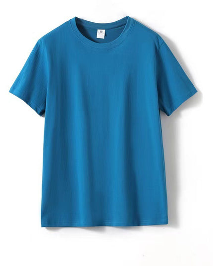 Round Neck Men's Short-sleeves Shirt Printed Logo All-matching Couple Style Half Sleeve