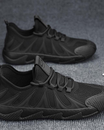Breathable Mesh Sports Shoes Casual Lace-up Sneakers Men Non-slip Shoes