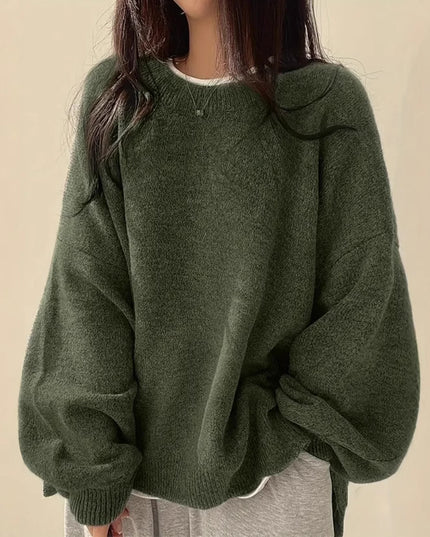 Idle Style Retro Crew Neck Pullover Sweater